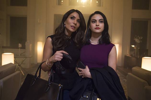 Riverdale -- "Pilot" -- Image Number: RVD101r_0228.jpg --Pictured (L-R): Marisol Nichols as Hermione and Camila Mendes as Veronica -- Photo: Katie Yu/The CW -- ÃÂ© 2016 The CW Network. All Rights Reserved.