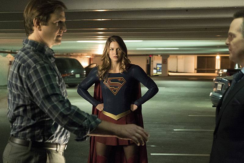 Supergirl -- "Changing" -- Image SPG206a_0321 -- Pictured (L-R): William Mapother as Dr. Rudy Jones, Melissa Benoist as Kara/Supergirl, Jason Gray-Stanford as Rand O'Reilly -- Photo: Liane Hentscher/The CW -- ÃÂ© 2016 The CW Network, LLC. All Rights Reserved