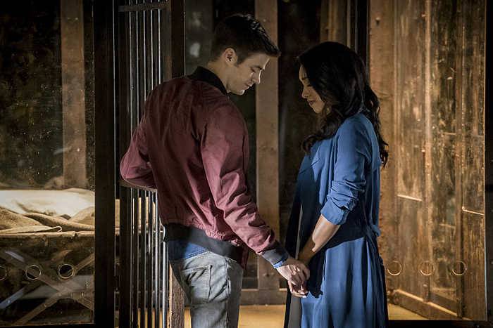 The Flash -- "Flashpoint" -- Image: FLA301b_0132b.jpg -- Pictured (L-R): Grant Gustin as Barry Allen and Candice Patton as Iris West -- Photo: Katie Yu/The CW -- ÃÂ© 2016 The CW Network, LLC. All rights reserved.
