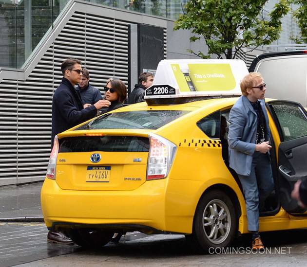 Cast of Snatch seen filming a scene in Manchester City Centre. The Scene is set in New York. Featuring: Luke Pasqualino, Stephanie Leonidas, Rupert Grint Where: Manchester, United Kingdom When: 26 Sep 2016 Credit: WENN.com