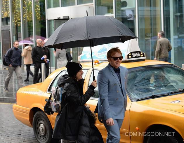 Cast of Snatch seen filming a scene in Manchester City Centre. The Scene is set in New York. Featuring: Rupert Grint Where: Manchester, United Kingdom When: 26 Sep 2016 Credit: WENN.com